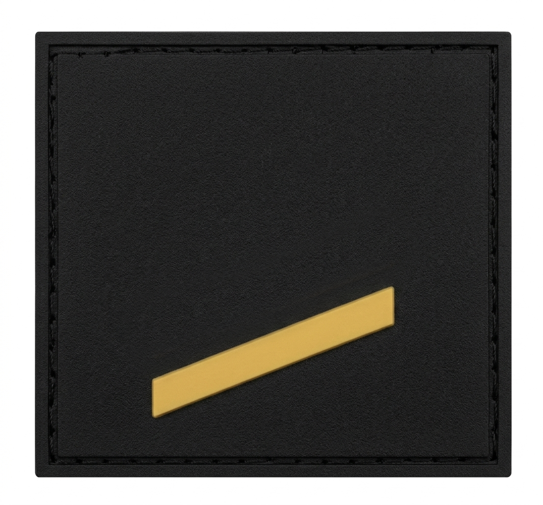 SP ranks embroidered on black fabric, mounted on CROCHET grip strips