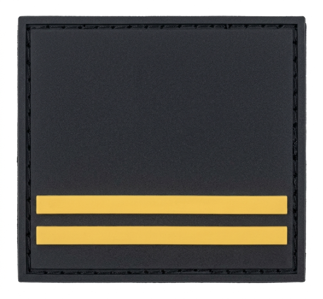 SP ranks embroidered on black fabric, mounted on CROCHET grip strips