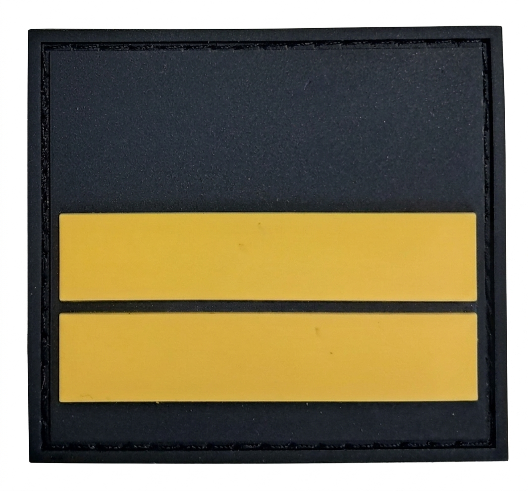 SP ranks embroidered on black fabric, mounted on CROCHET grip strips