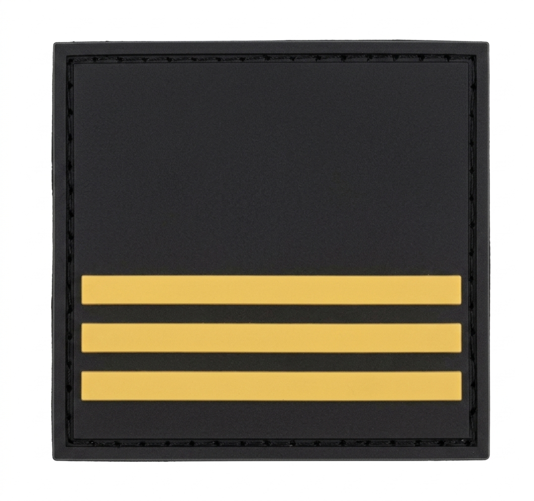 SP ranks embroidered on black fabric, mounted on CROCHET grip strips