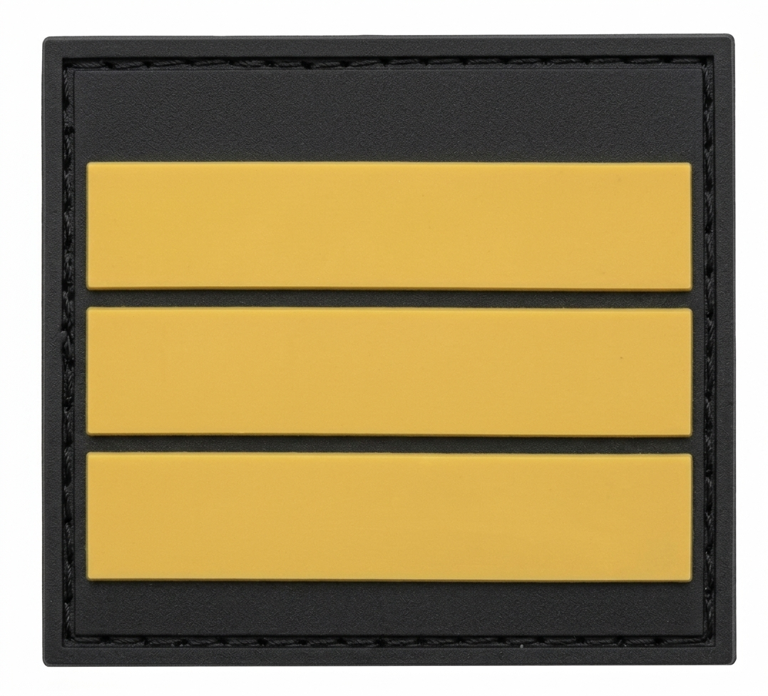 SP ranks embroidered on black fabric, mounted on CROCHET grip strips
