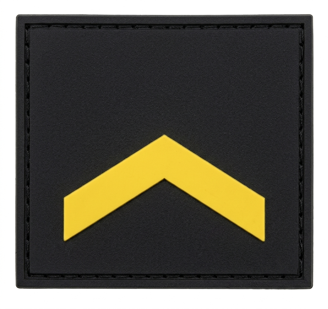 SP ranks embroidered on black fabric, mounted on CROCHET grip strips
