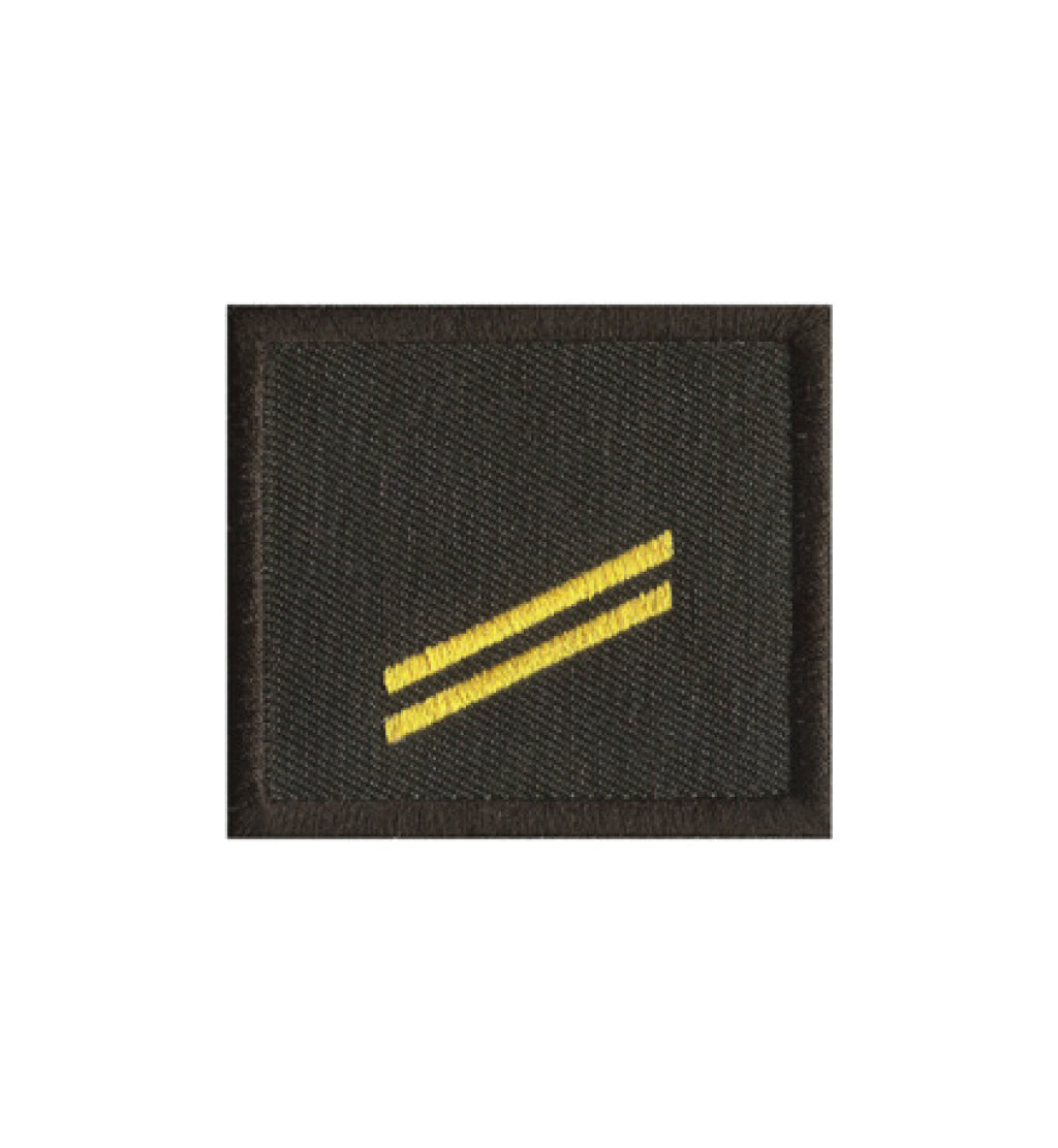 SP ranks embroidered on black fabric, mounted on CROCHET grip strips