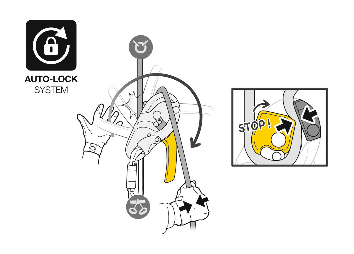 Self-braking descender - D020AA