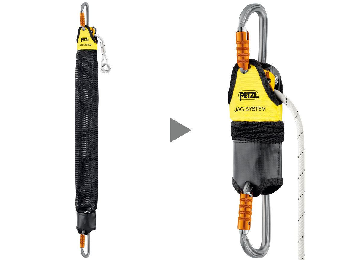 Reversible rescue kit with JAG SYSTEM haul kit and I'D EVAC descender - K090AA